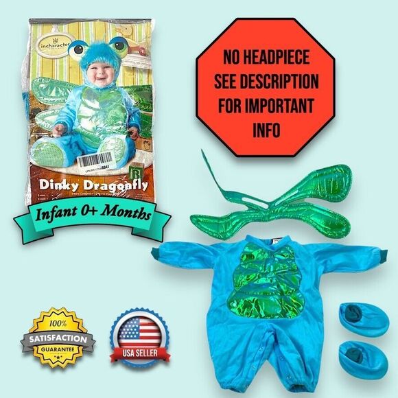 INFANT InCharacter Dinky Dragonfly Costume Insect BABY 0-6 MONTHS !*NO HOOD*! - Picture 1 of 8